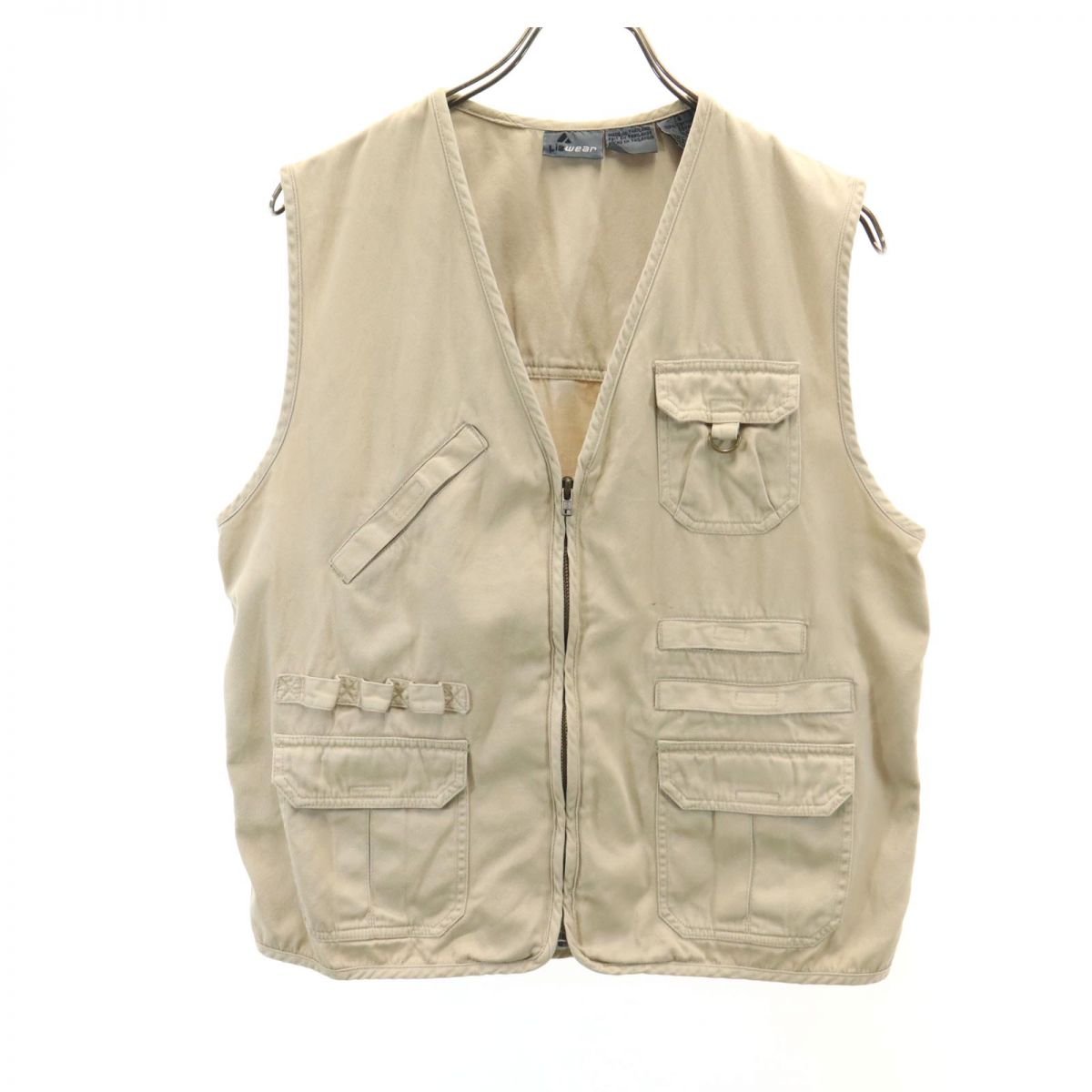 リズウェア ベスト S ブラウン LIZWEAR フィッシング メンズ