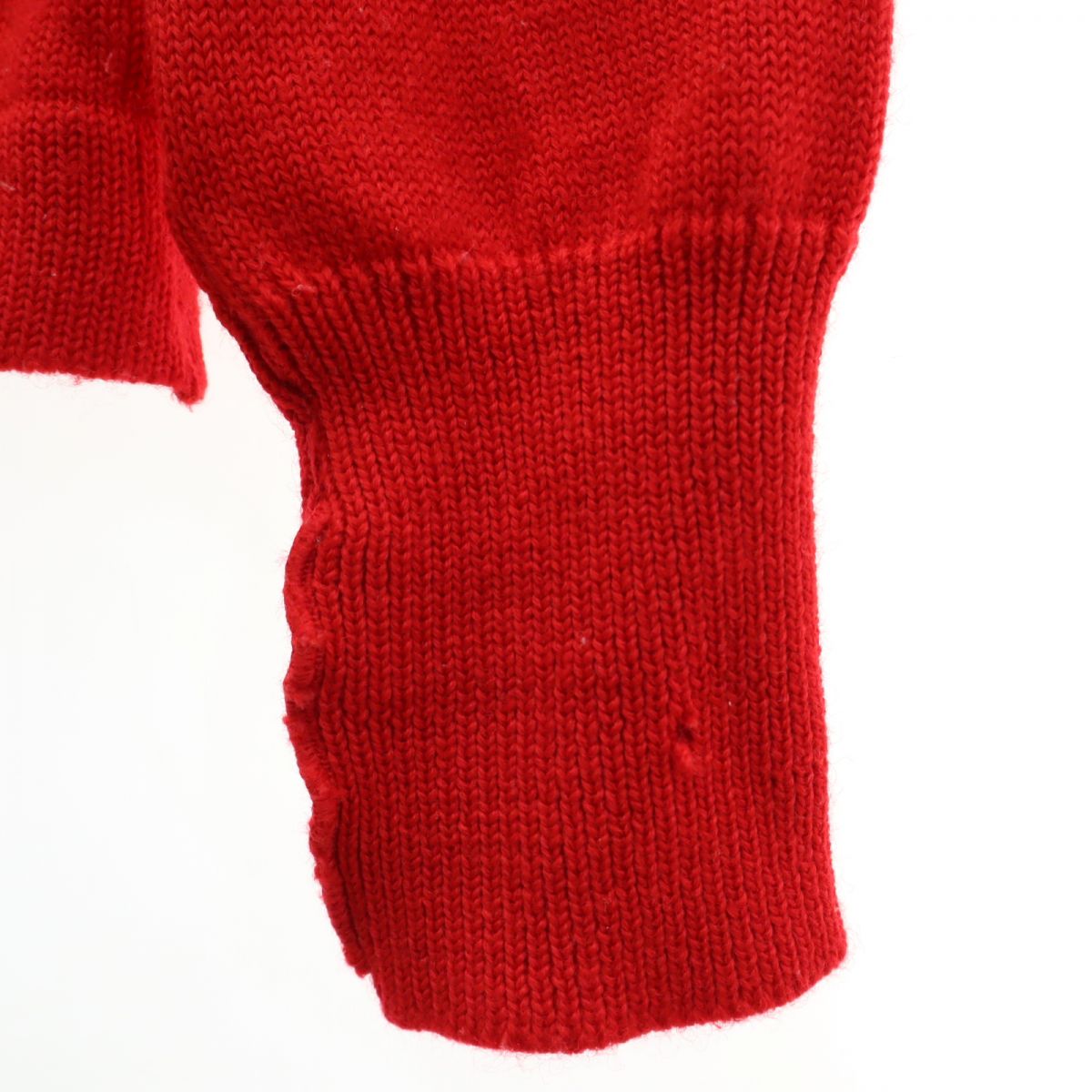 ハーバード ウール 長袖 ニット カーディガン M レッド HARVARD メンズ