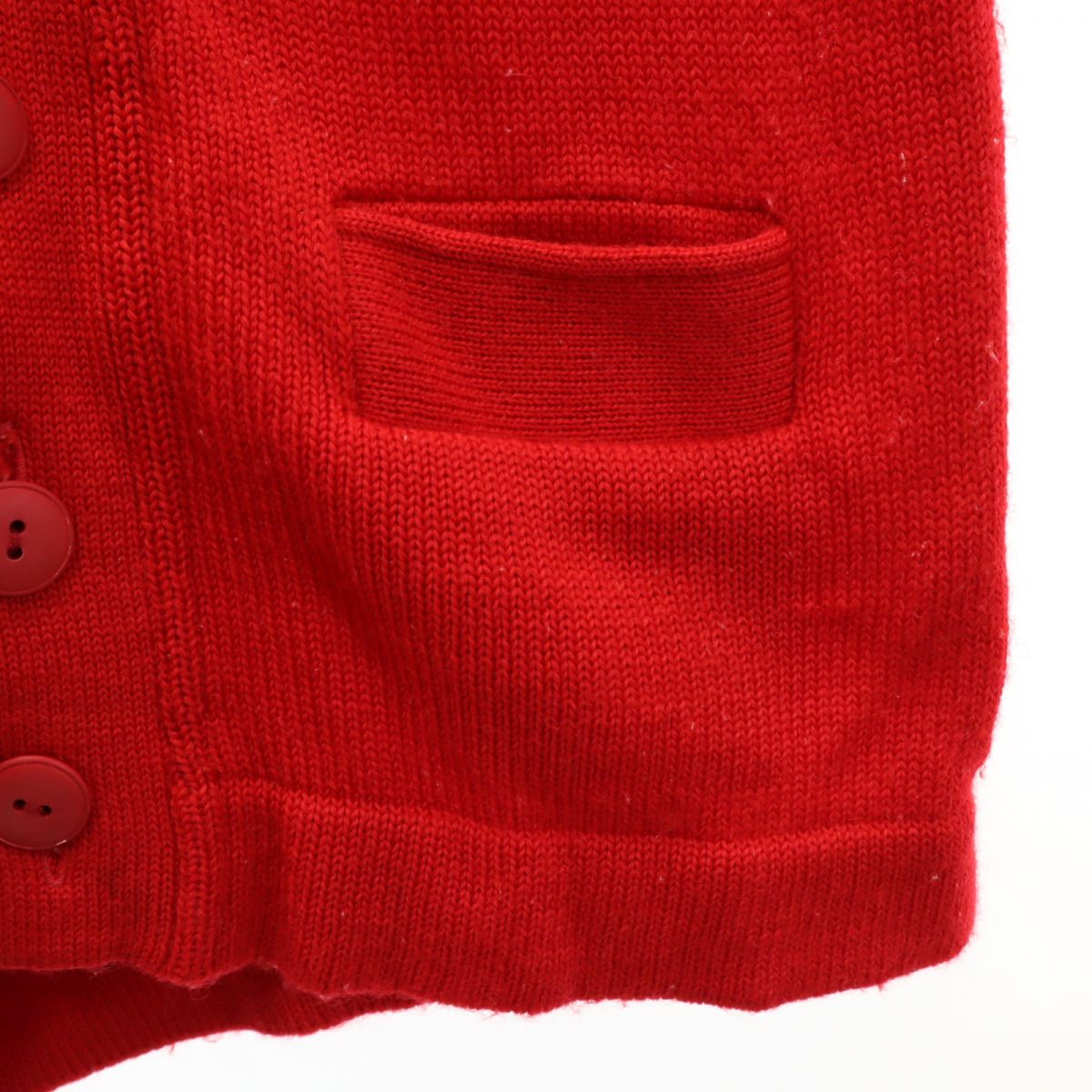 ハーバード ウール 長袖 ニット カーディガン M レッド HARVARD メンズ