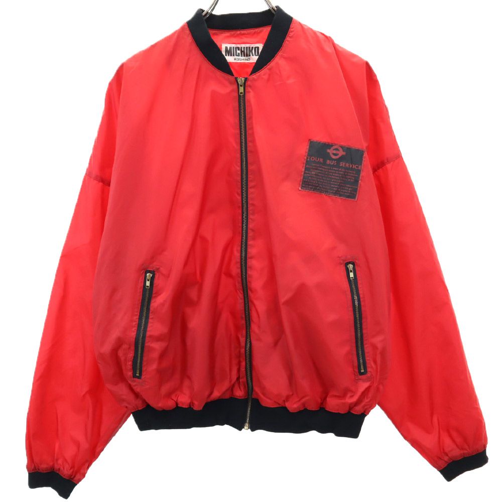 MICHIKO KOSHINO ミチココシノ バックプリント ナイロンジャケット 9AR レッド メンズ