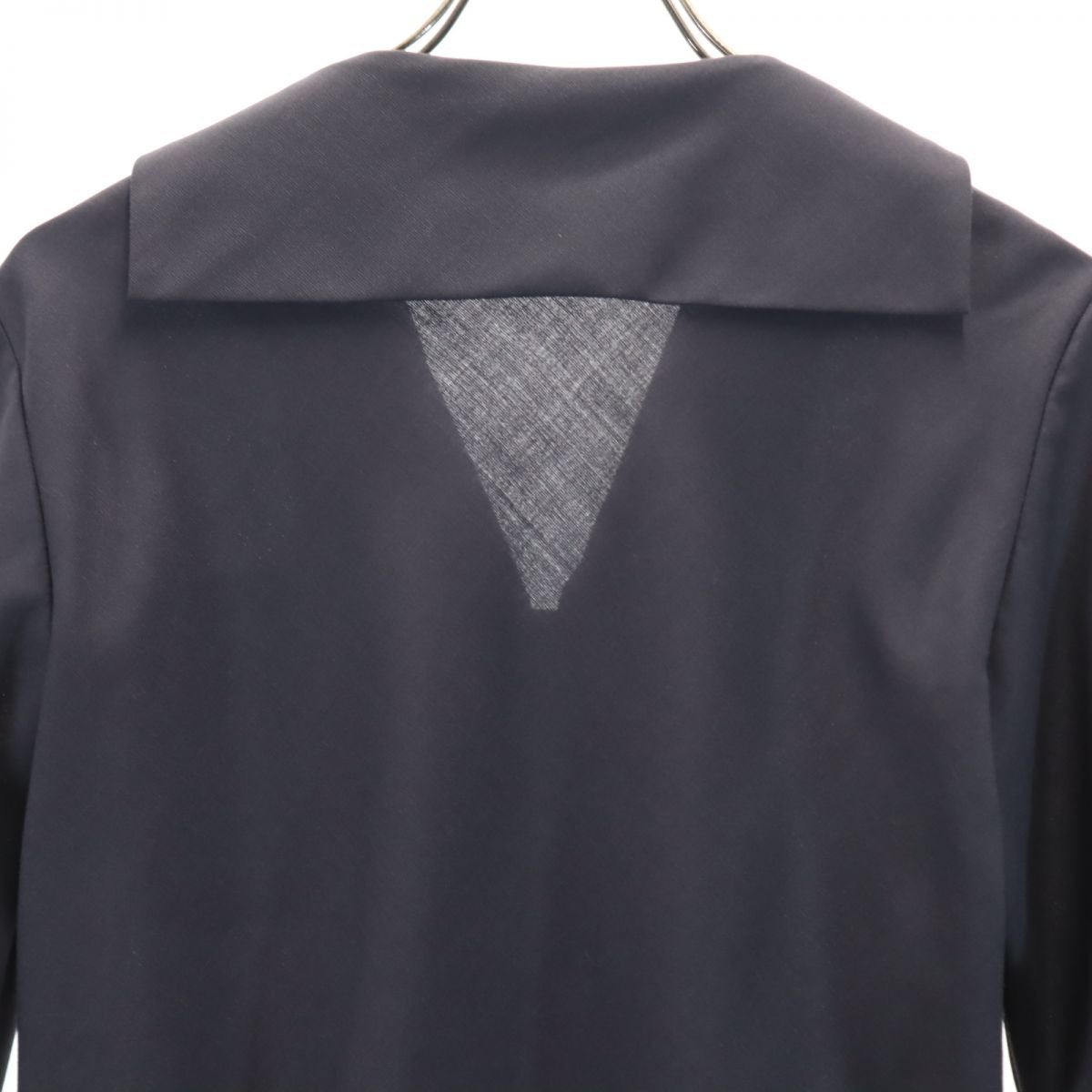 ヨウジヤマモトプリュスノアール 長袖 ウールブレンド オープンカラー セーラーカラー シャツ 2 グレー系 YOHJI YAMAMOTO+NOIR メンズ