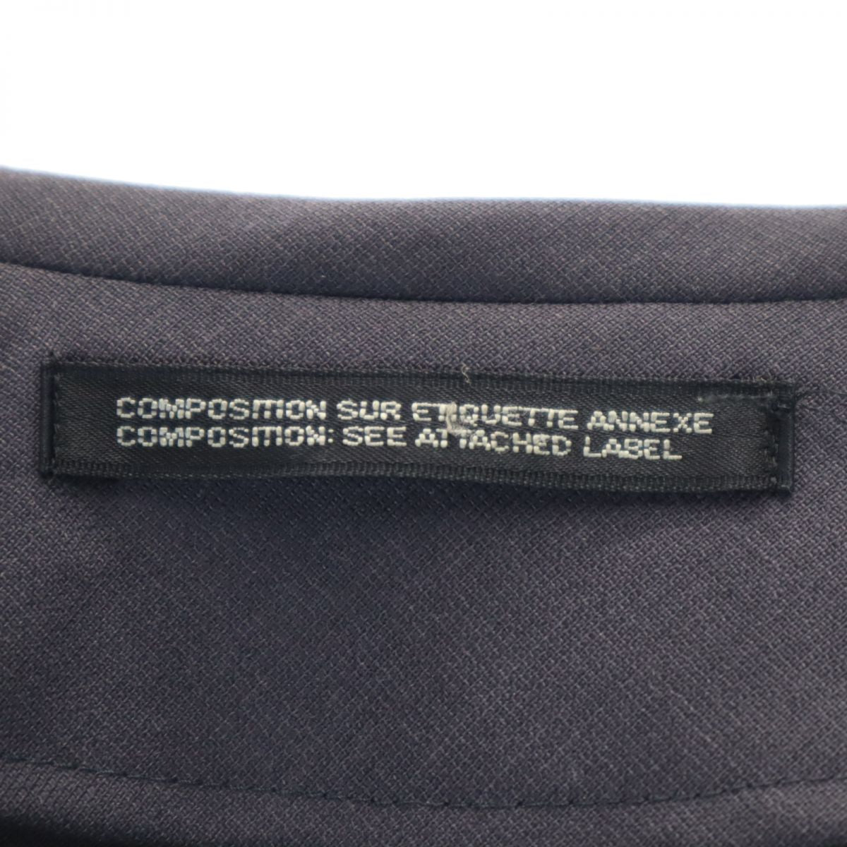 ヨウジヤマモトプリュスノアール 長袖 ウールブレンド オープンカラー セーラーカラー シャツ 2 グレー系 YOHJI YAMAMOTO+NOIR メンズ