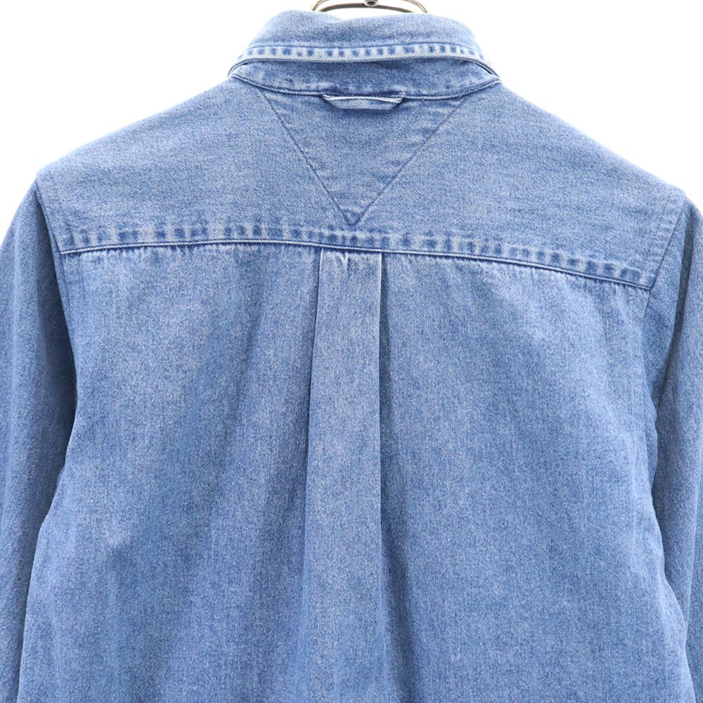TOMMY HILFIGER トミーヒルフィガー 90s オールド フラッグタグ 長袖 デニム ボタンダウンシャツ L メンズ