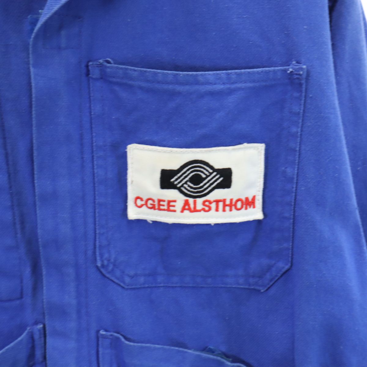 EURO WORK ユーロワーク 80s ヴィンテージ 長袖 ワークジャケット 42 ブルー メンズ