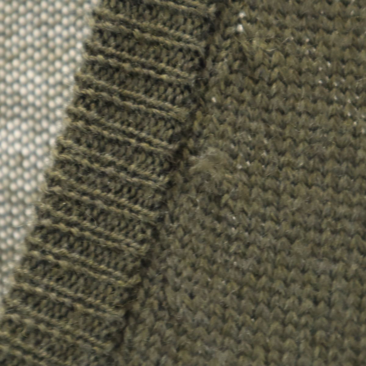 Aquascutum アクアスキュータム 80s ウール ヴィンテージ 総柄 長袖 セーター 44 グリーン系 Vネック ニット メンズ