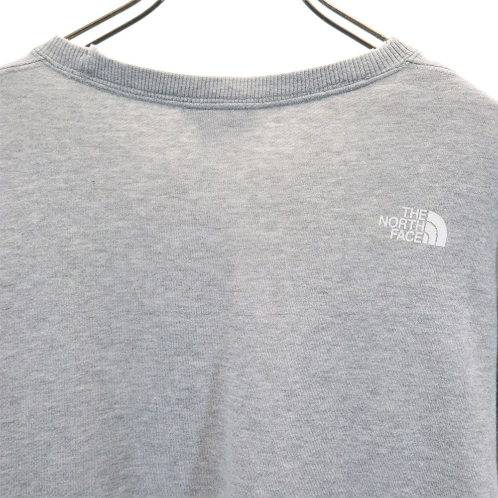 THE NORTH FACE ザノースフェイス NT61802X プリント 長袖 アウトドア トレーナー L グレー スウェット メンズ