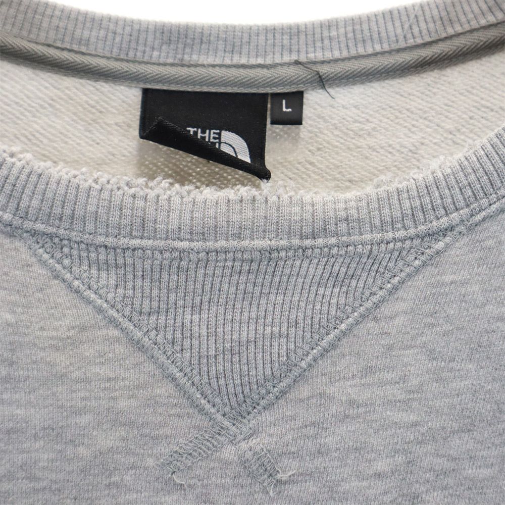 THE NORTH FACE ザノースフェイス NT61802X プリント 長袖 アウトドア トレーナー L グレー スウェット メンズ
