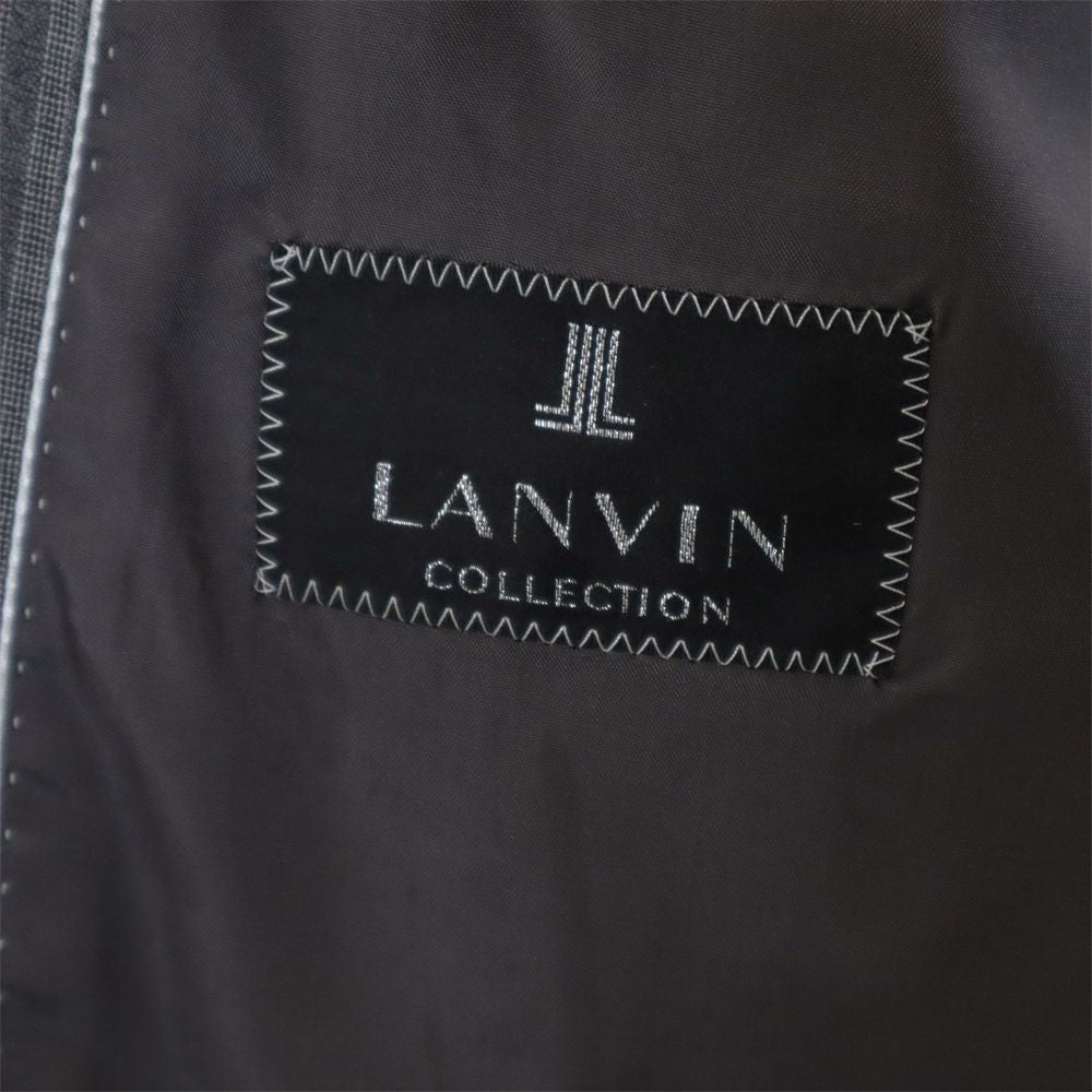 LANVIN ランバン 日本製 ストライプ柄 ウール テーラードジャケット 93-82-165 R46 グレー COLLECTION メンズ