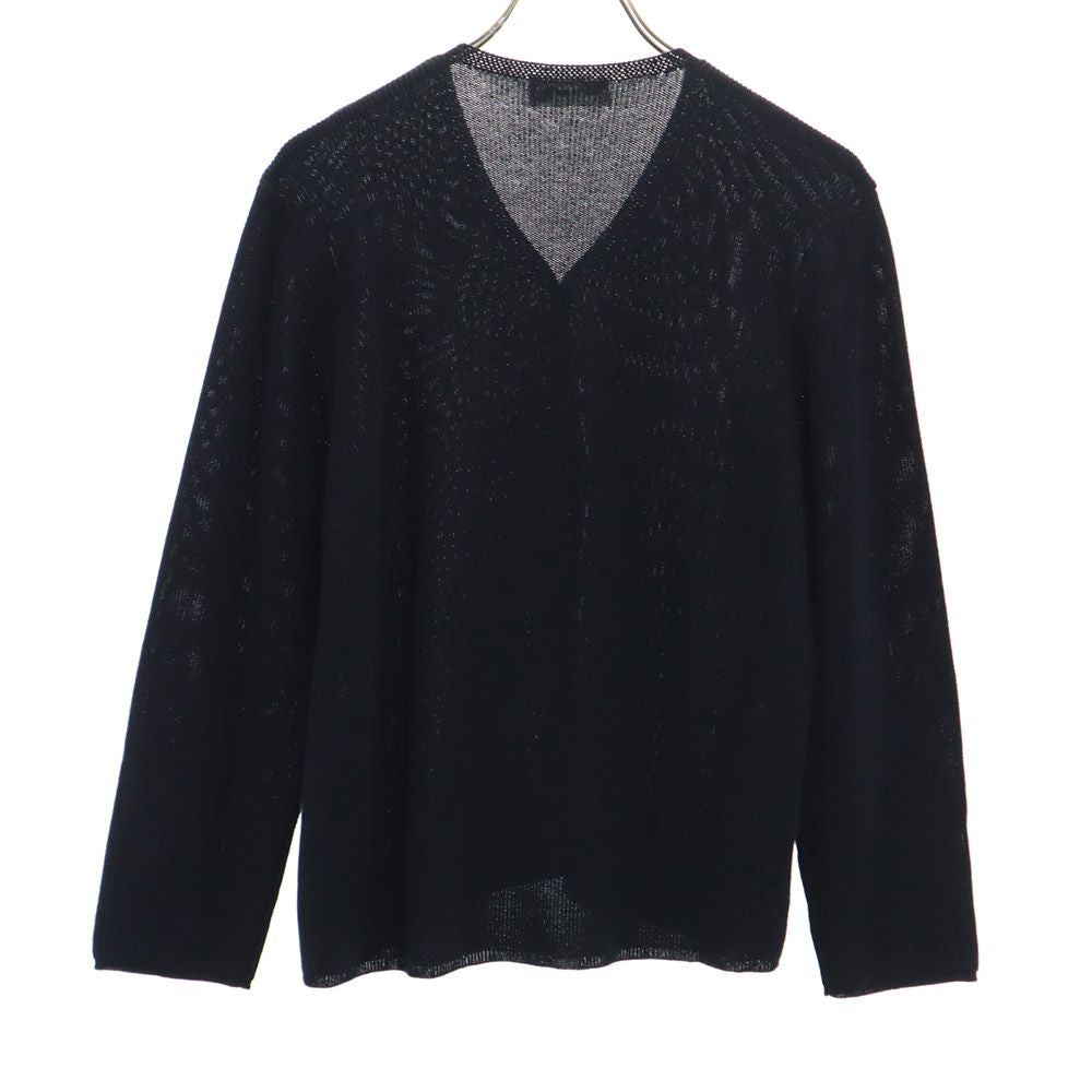 ピエールカルダン オールド 長袖 カーディガン L ブラック Pierre Cardin レディース