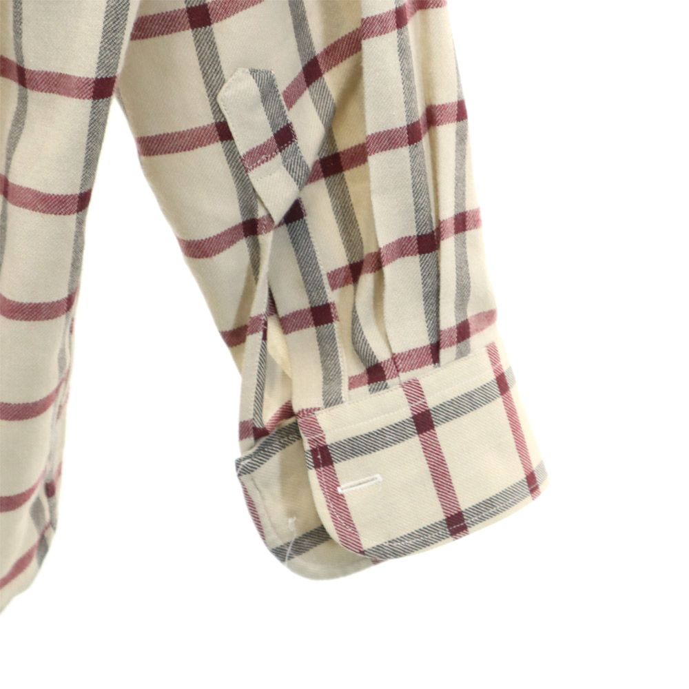 ミラショーン 長袖 チェックシャツ S ベージュ系 mila schon メンズ