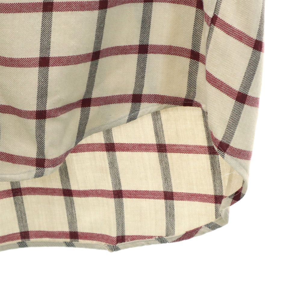 ミラショーン 長袖 チェックシャツ S ベージュ系 mila schon メンズ