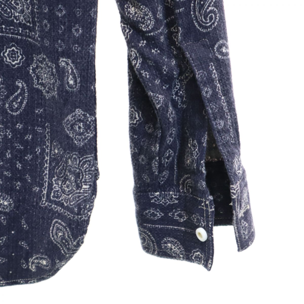 SUGAR CANE シュガーケーン 日本製 東洋エンタープライズ SC25565 ペイズリー 長袖 シャツ S ネイビー系 メンズ