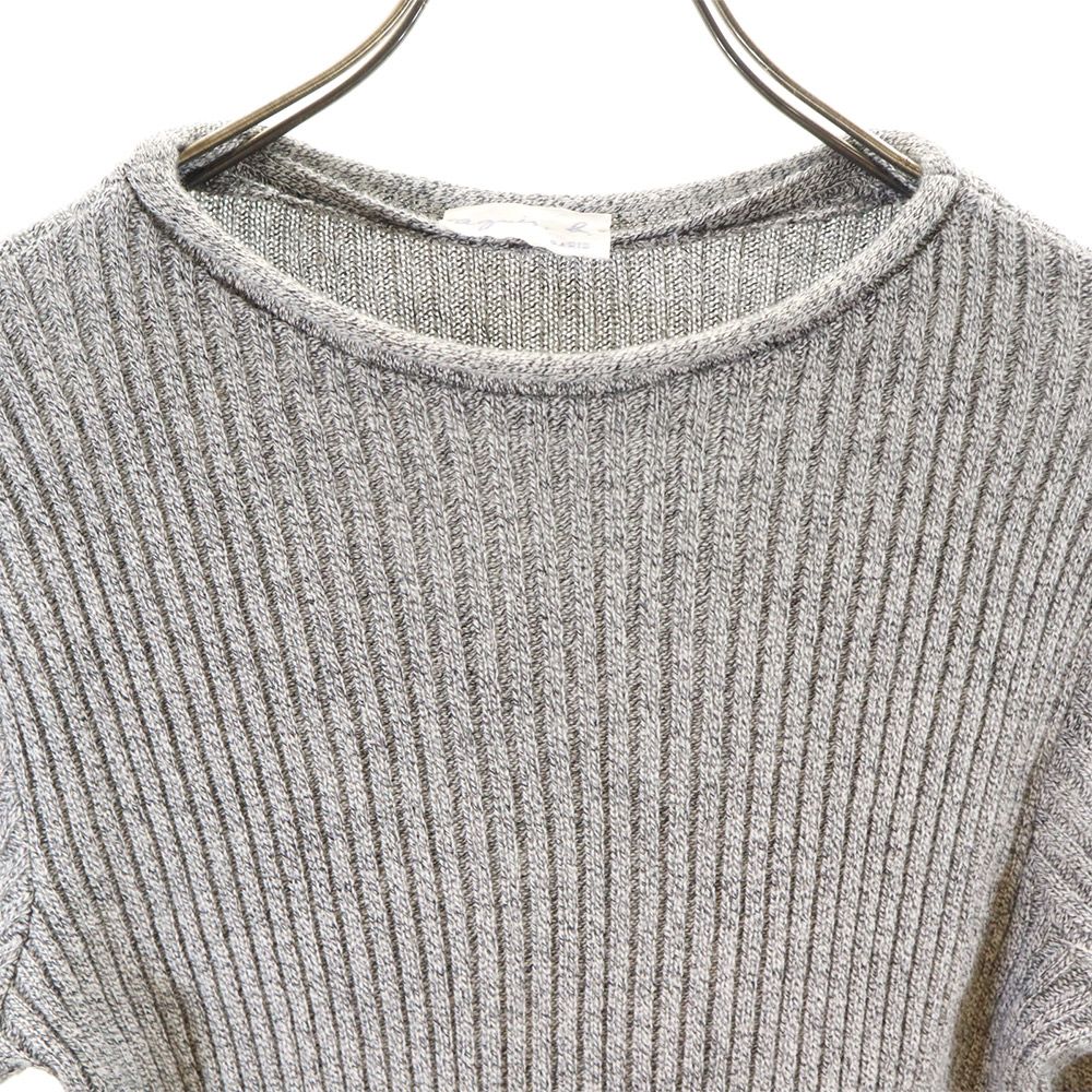 アニエスベー フランス製 長袖 リブ セーター グレー系 agnes b. レディース