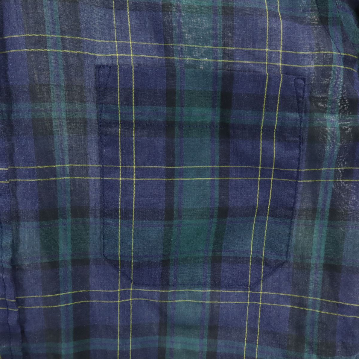 ARROW アロー 80s 90s チェック柄 長袖 ボタンダウンシャツ S ネイビー系 オールド ヴィンテージ メンズ