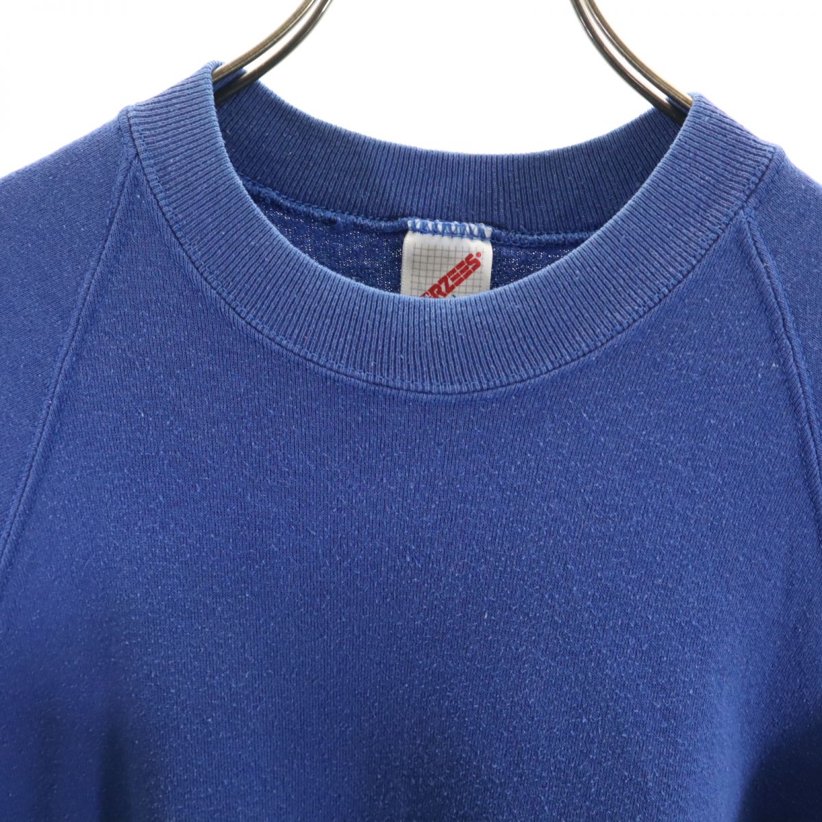 JERZEES ジャージーズ 80s USA製 綿ポリ 半袖 Tシャツ L ブルー系 裏起毛 オールド ヴィンテージ メンズ