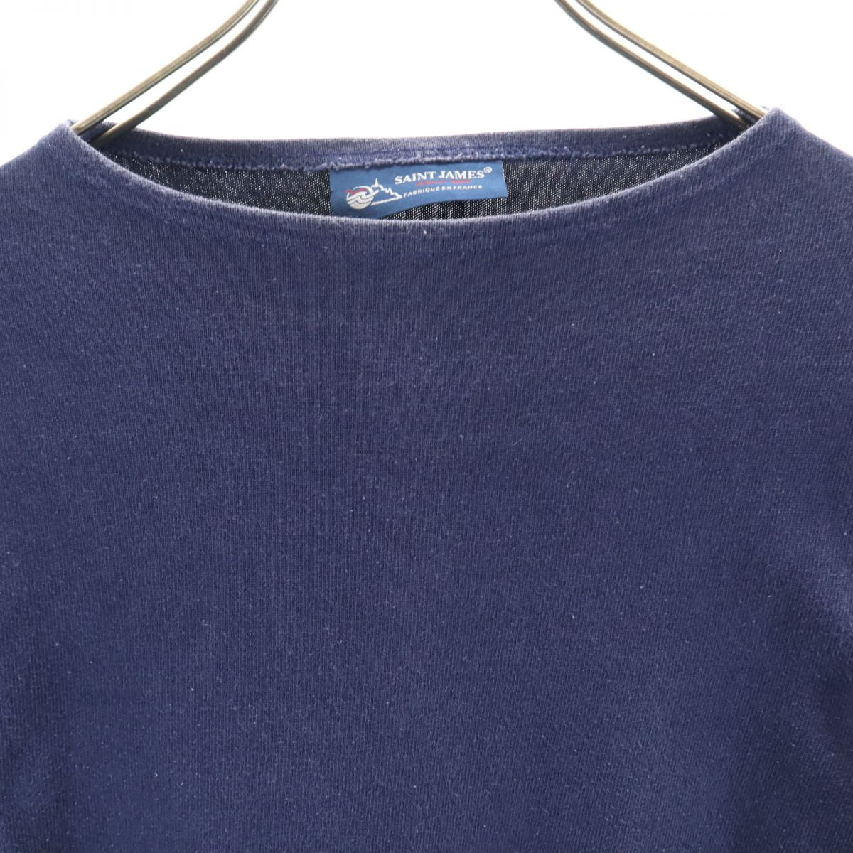 SAINT JAMES セントジェームス 長袖 ボートネック バスクシャツ XXS ネイビー系 ロンT レディース