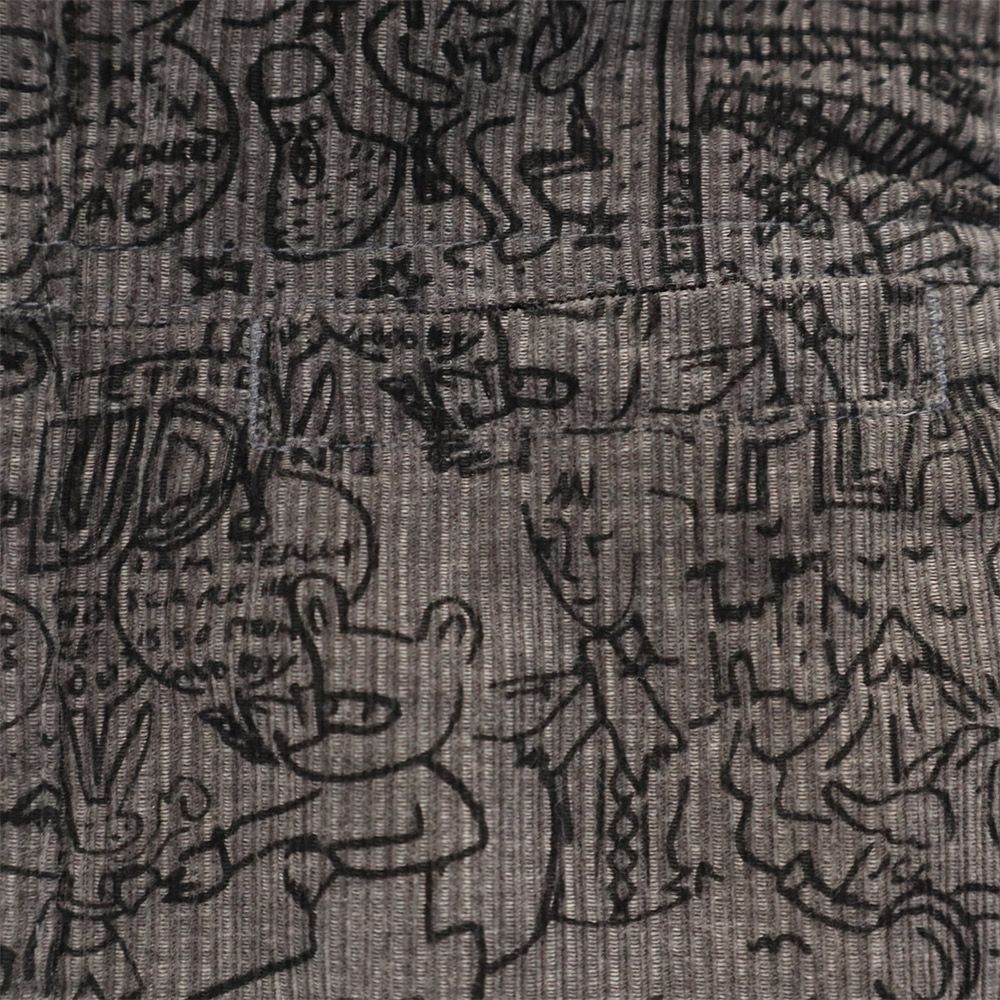 未使用 JC de CASTELBAJAC カステルバジャック 総柄 長袖 コーデュロイシャツ 110 グレー系 タグ付き キッズ