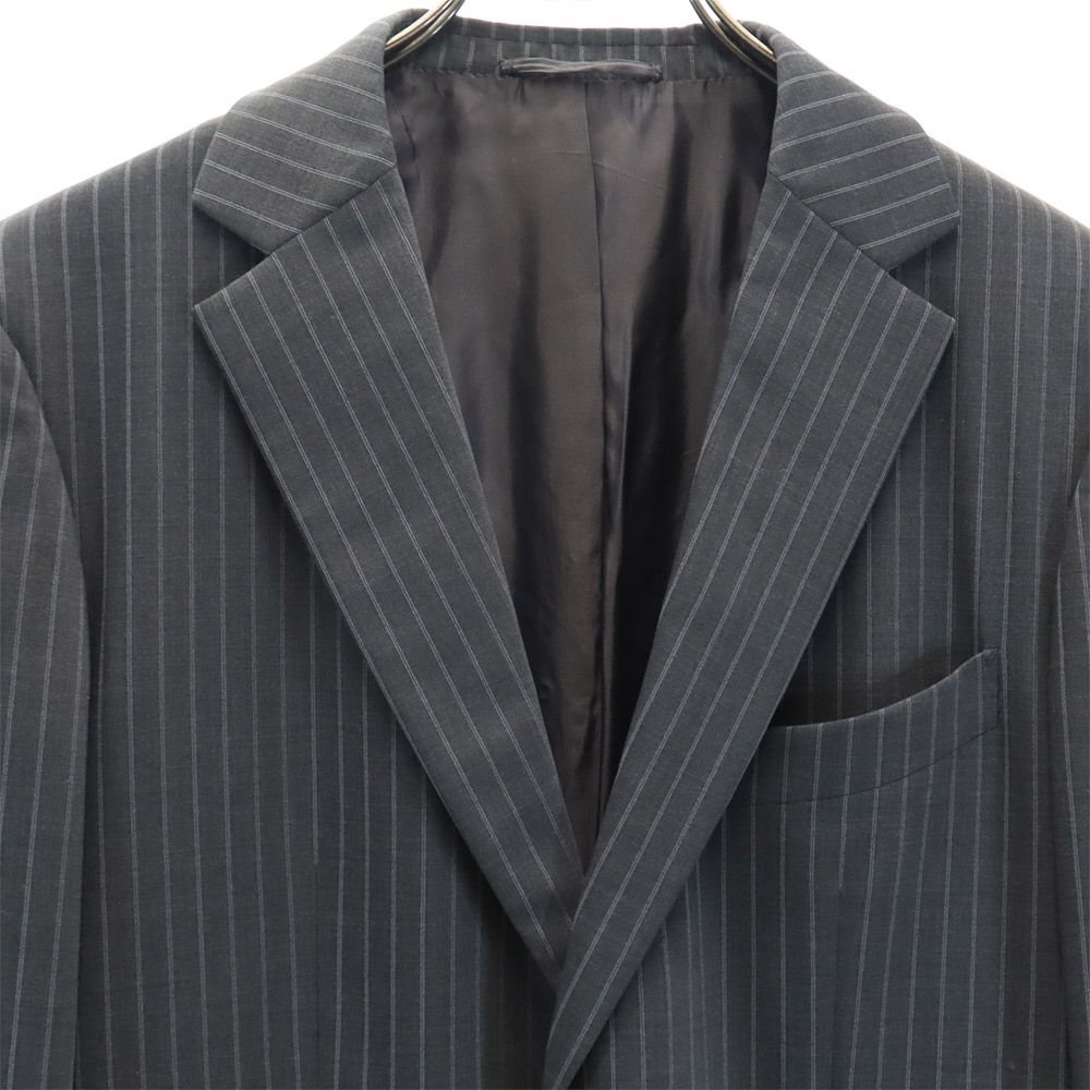 JIL SANDER ジルサンダー テーラーメイド ストライプ スーツ 上下 セットアップ 48 グレー系 ボタンフライ メンズ