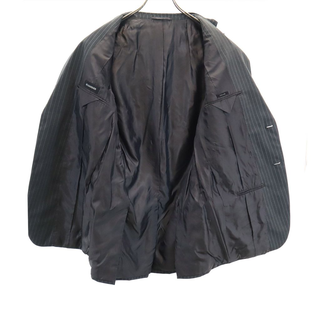 JIL SANDER ジルサンダー テーラーメイド ストライプ スーツ 上下 セットアップ 48 グレー系 ボタンフライ メンズ