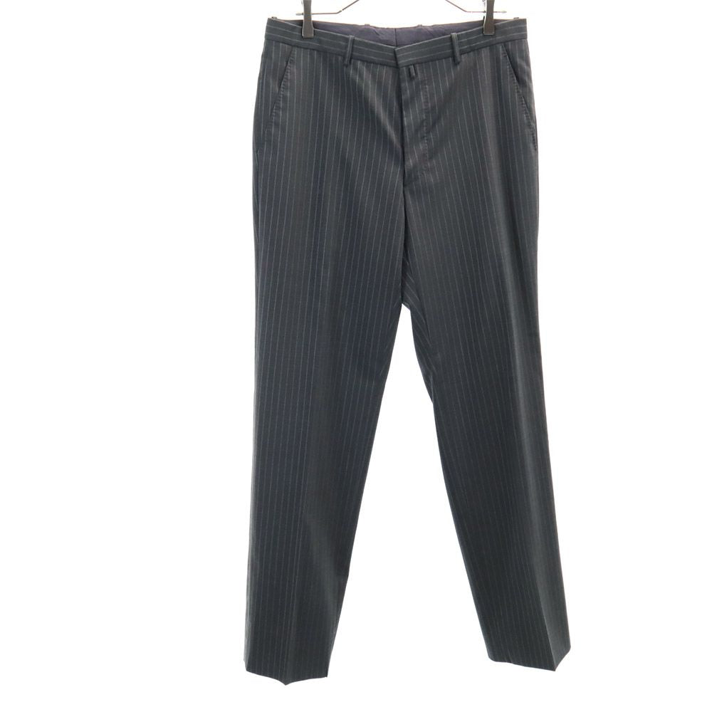 JIL SANDER ジルサンダー テーラーメイド ストライプ スーツ 上下 セットアップ 48 グレー系 ボタンフライ メンズ