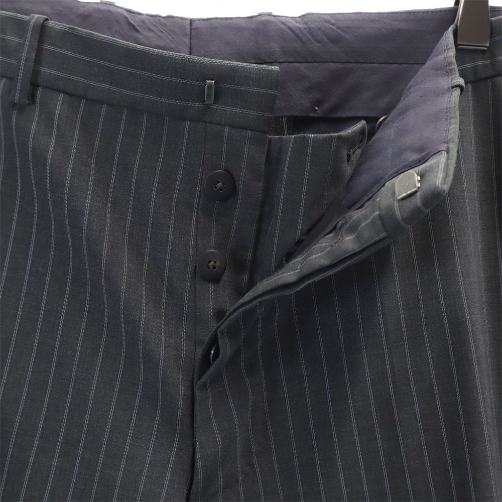 JIL SANDER ジルサンダー テーラーメイド ストライプ スーツ 上下 セットアップ 48 グレー系 ボタンフライ メンズ