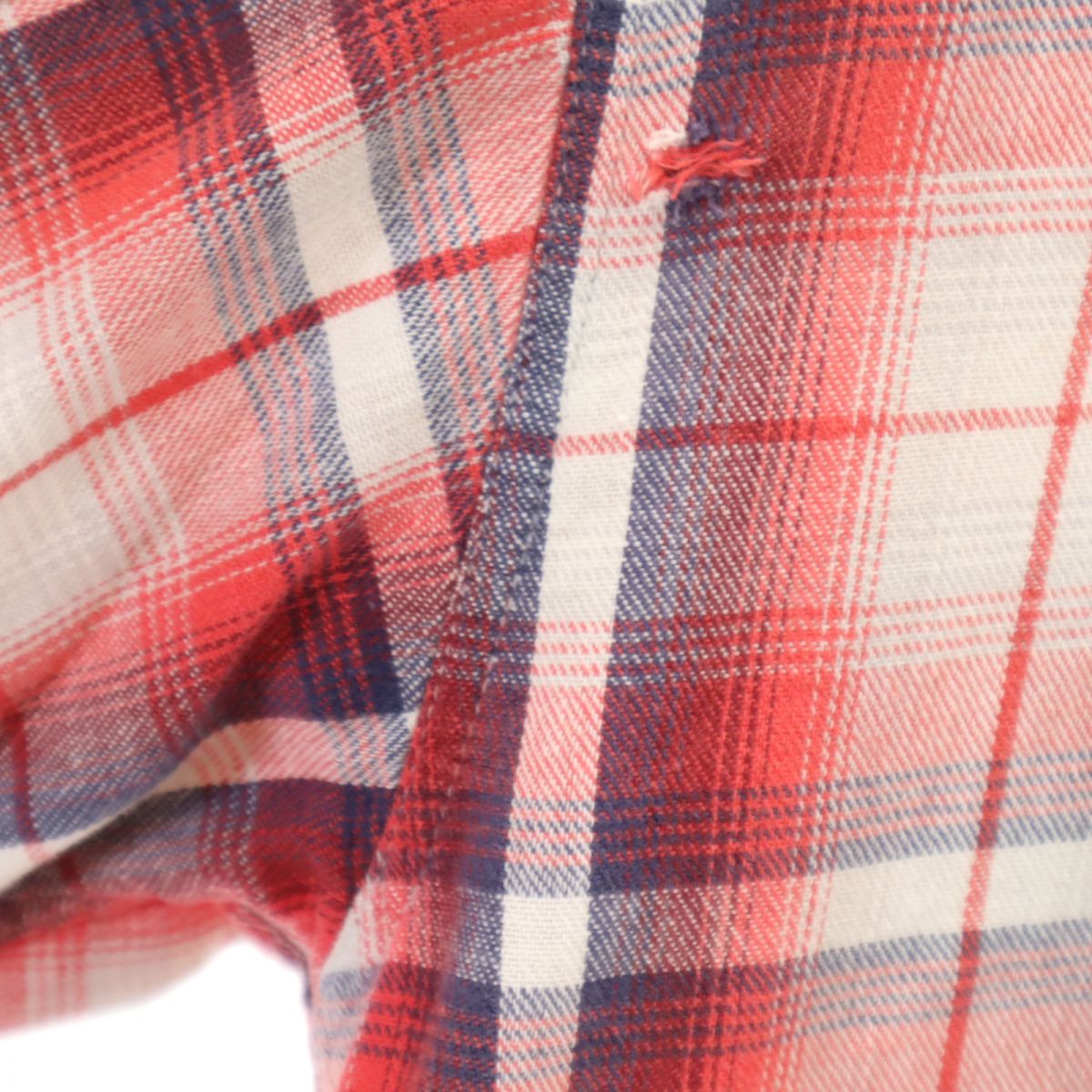 Levi's リーバイス 90s オールド チェック柄 長袖 ウエスタンシャツ S 赤系 メンズ