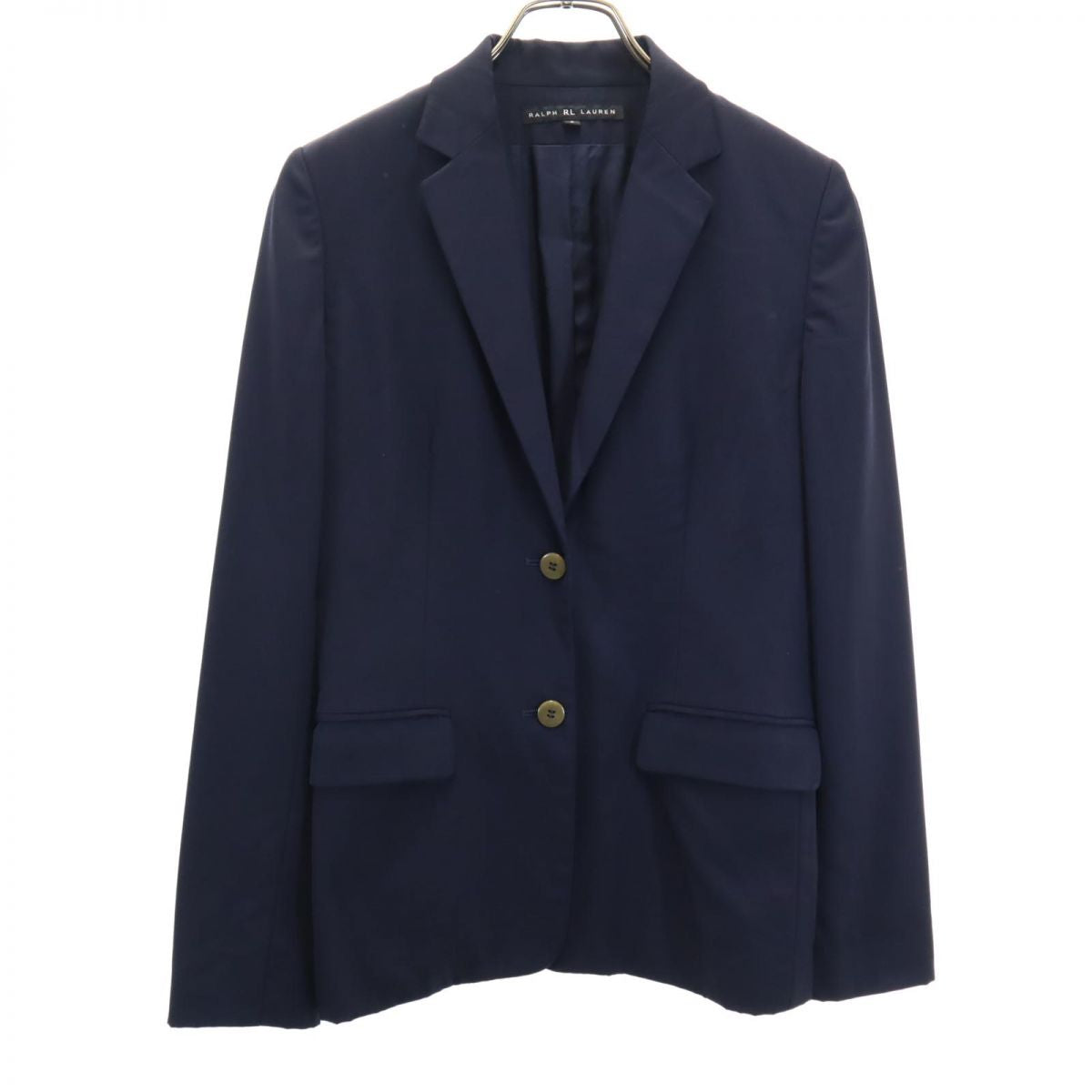 RALPH LAUREN ラルフローレン 日本製 ウール パンツスーツ 上下 セットアップ 9 ネイビー レディース