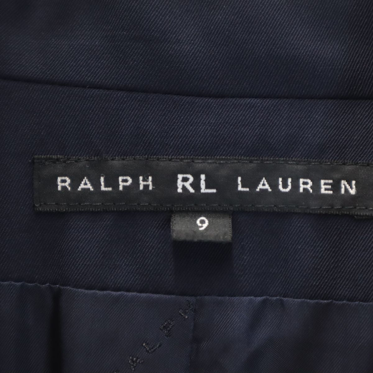 RALPH LAUREN ラルフローレン 日本製 ウール パンツスーツ 上下 セットアップ 9 ネイビー レディース