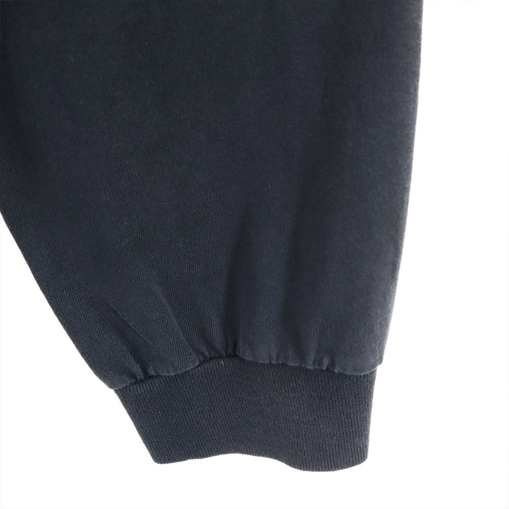 プリント 長袖 Tシャツ ブラック系 ロンT メンズ