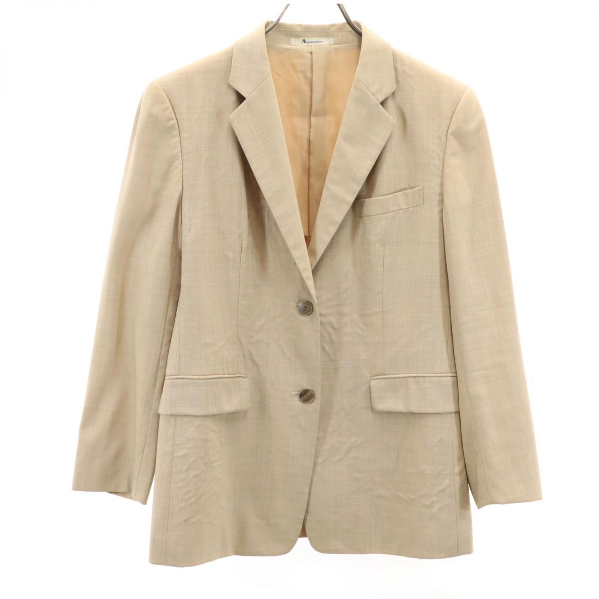 Aquascutum アクアスキュータム 日本製 ウール テーラードジャケット 9 ベージュ系 レディース