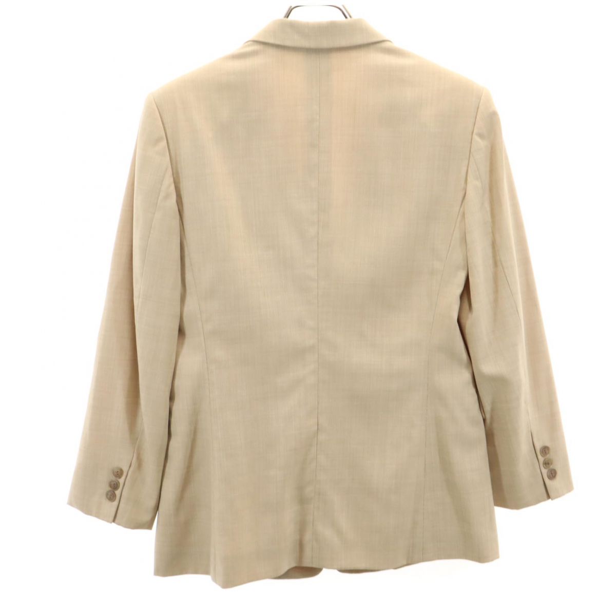 Aquascutum アクアスキュータム 日本製 ウール テーラードジャケット 9 ベージュ系 レディース