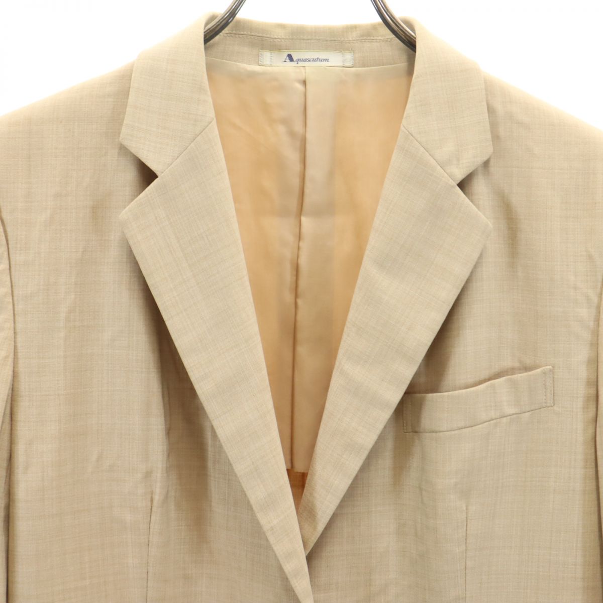 Aquascutum アクアスキュータム 日本製 ウール テーラードジャケット 9 ベージュ系 レディース