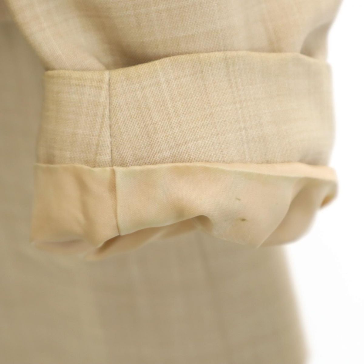 Aquascutum アクアスキュータム 日本製 ウール テーラードジャケット 9 ベージュ系 レディース