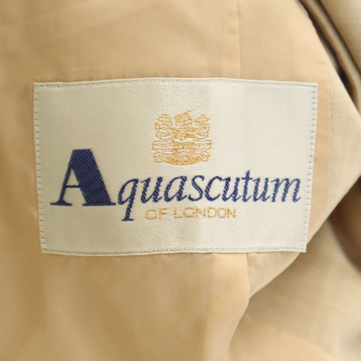 Aquascutum アクアスキュータム 日本製 ウール テーラードジャケット 9 ベージュ系 レディース