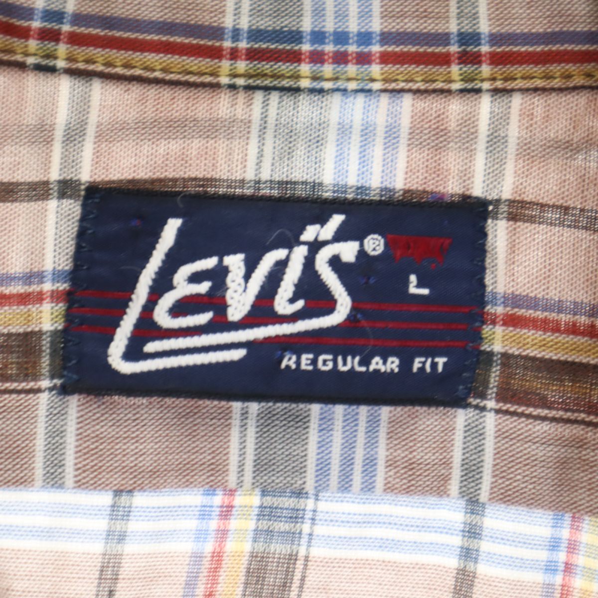 Levi's リーバイス 70s ヴィンテージ チェック柄 長袖 シャツ ブラウン系 メンズ