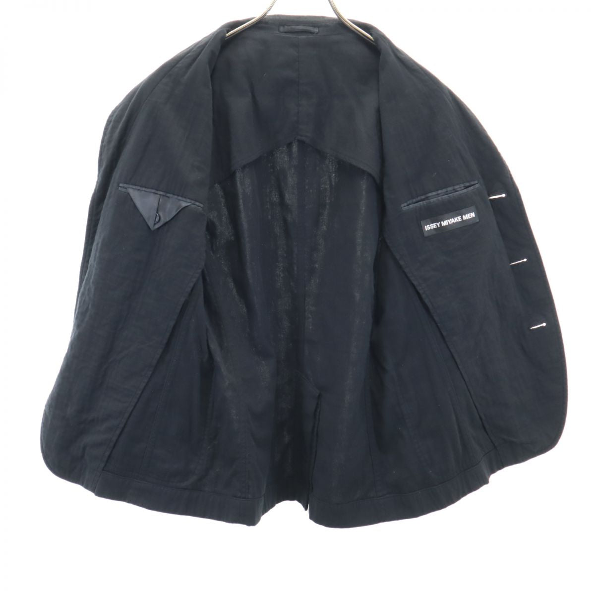 ISSEY MIYAKE MEN イッセイミヤケメン 日本製 テーラードジャケット 1 黒 メンズ