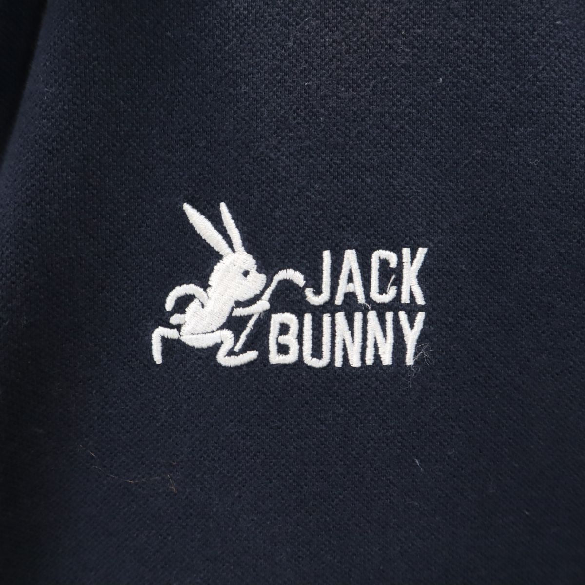 Jack Bunny!! ジャックバーニー ゴルフ 長袖 鹿の子 ポロシャツ 7 ネイビー系 PEARLY GATES メンズ