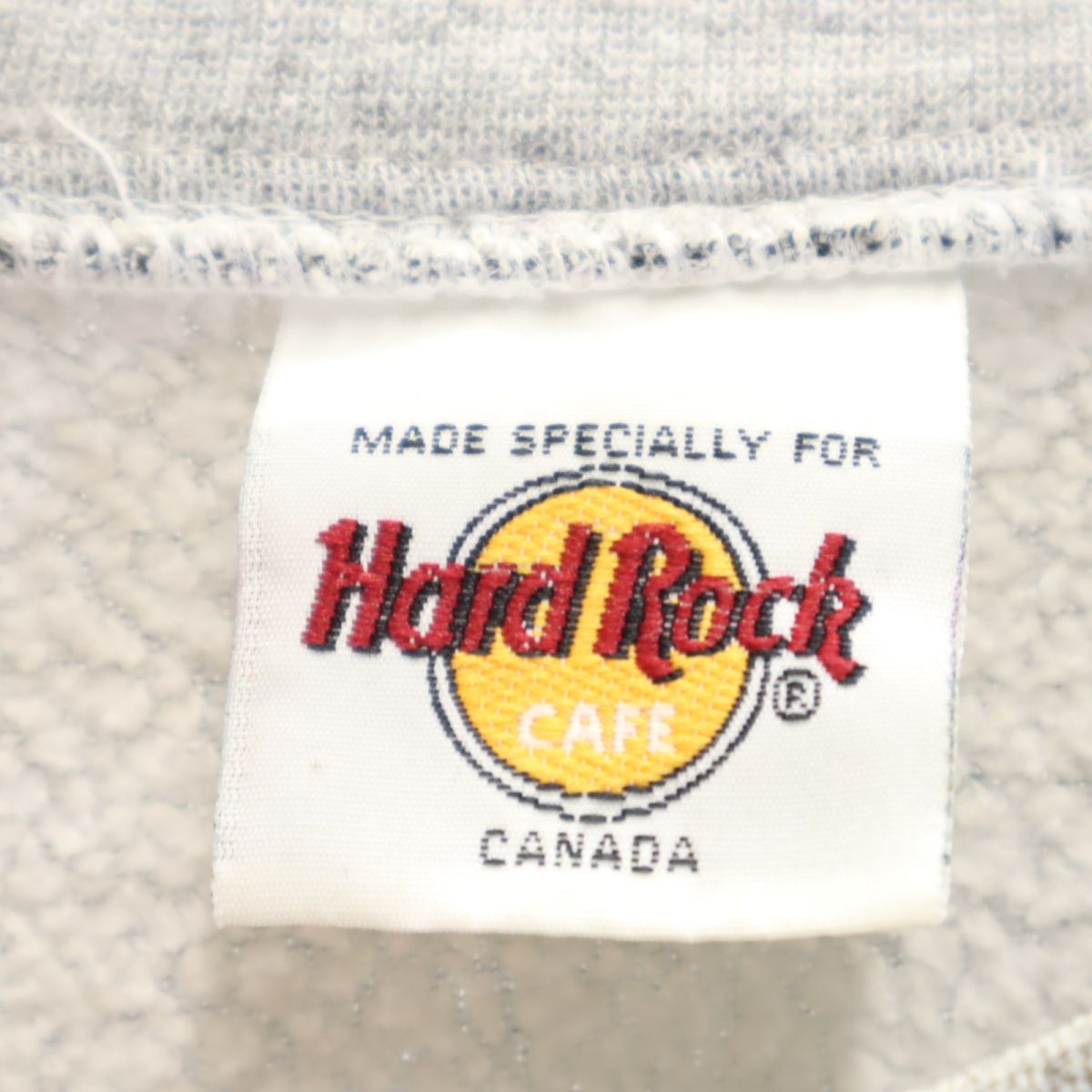 ハードロックカフェ カナダ製 長袖 トレーナー XL グレー系 HARD ROCK CAFE 裏起毛 スウェット メンズ