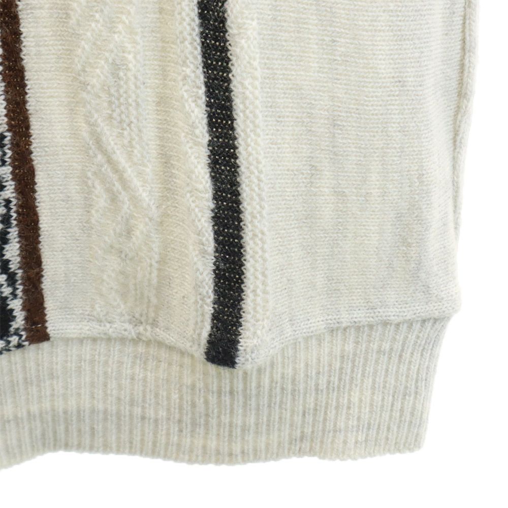 Billi 90s オールド イタリア製 長袖 ウールブレンド セーター 48 ホワイト系 ニット メンズ