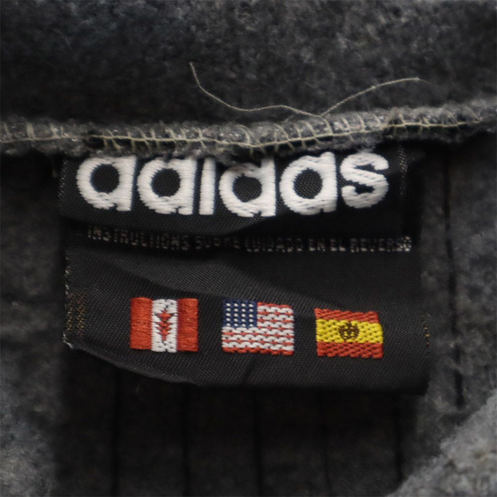 adidas アディダス 80s ヴィンテージ 長袖 起毛 パーカー グレー プルオーバー メンズ