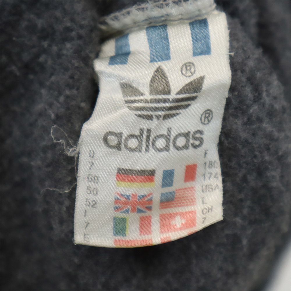 adidas アディダス 80s ヴィンテージ 長袖 起毛 パーカー グレー プルオーバー メンズ