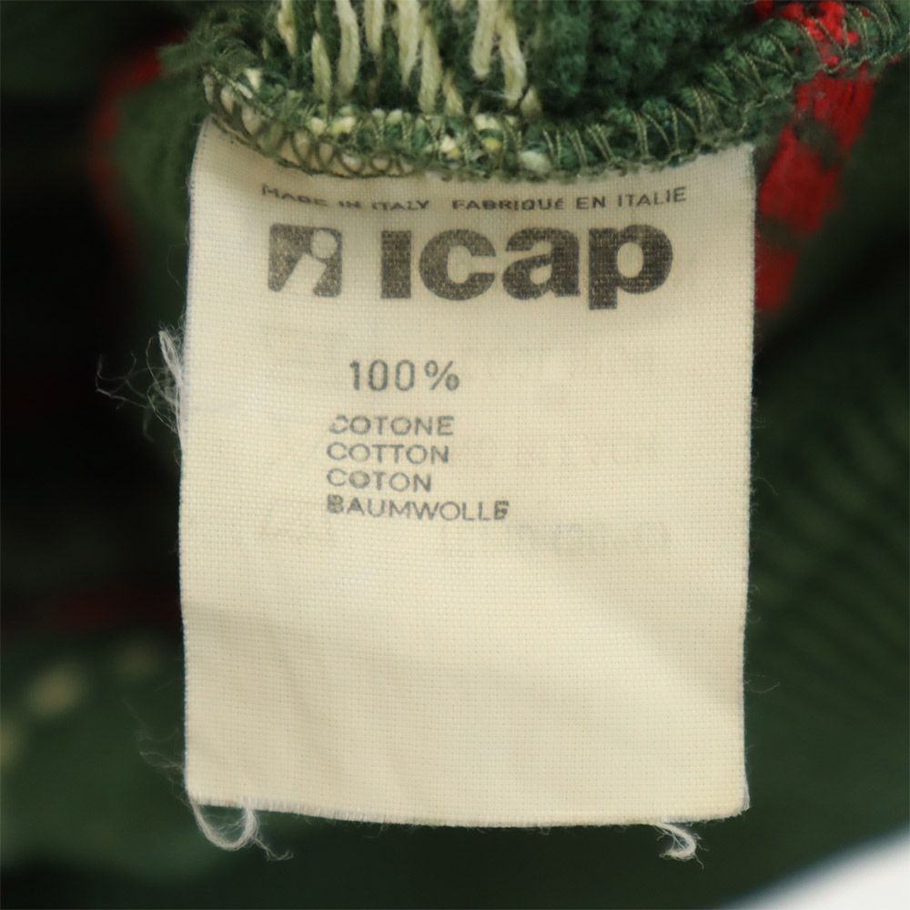 ICAP アイキャップ 90s イタリア製 オールド 長袖 カーディガン グリーン ニット メンズ