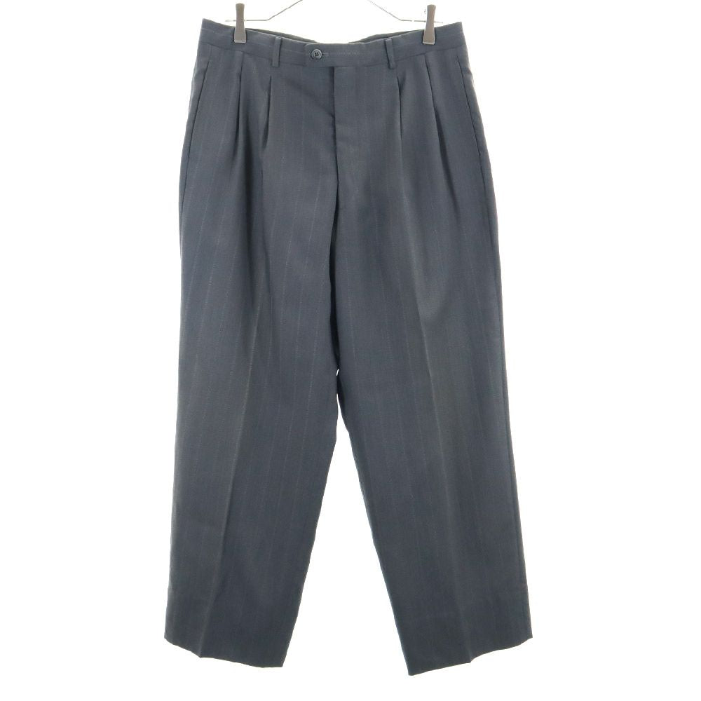 LANVIN ランバン ウール ストライプ柄 ダブル スーツ 上下 セットアップ M48-35/M48-35-85 グレー Studio メンズ