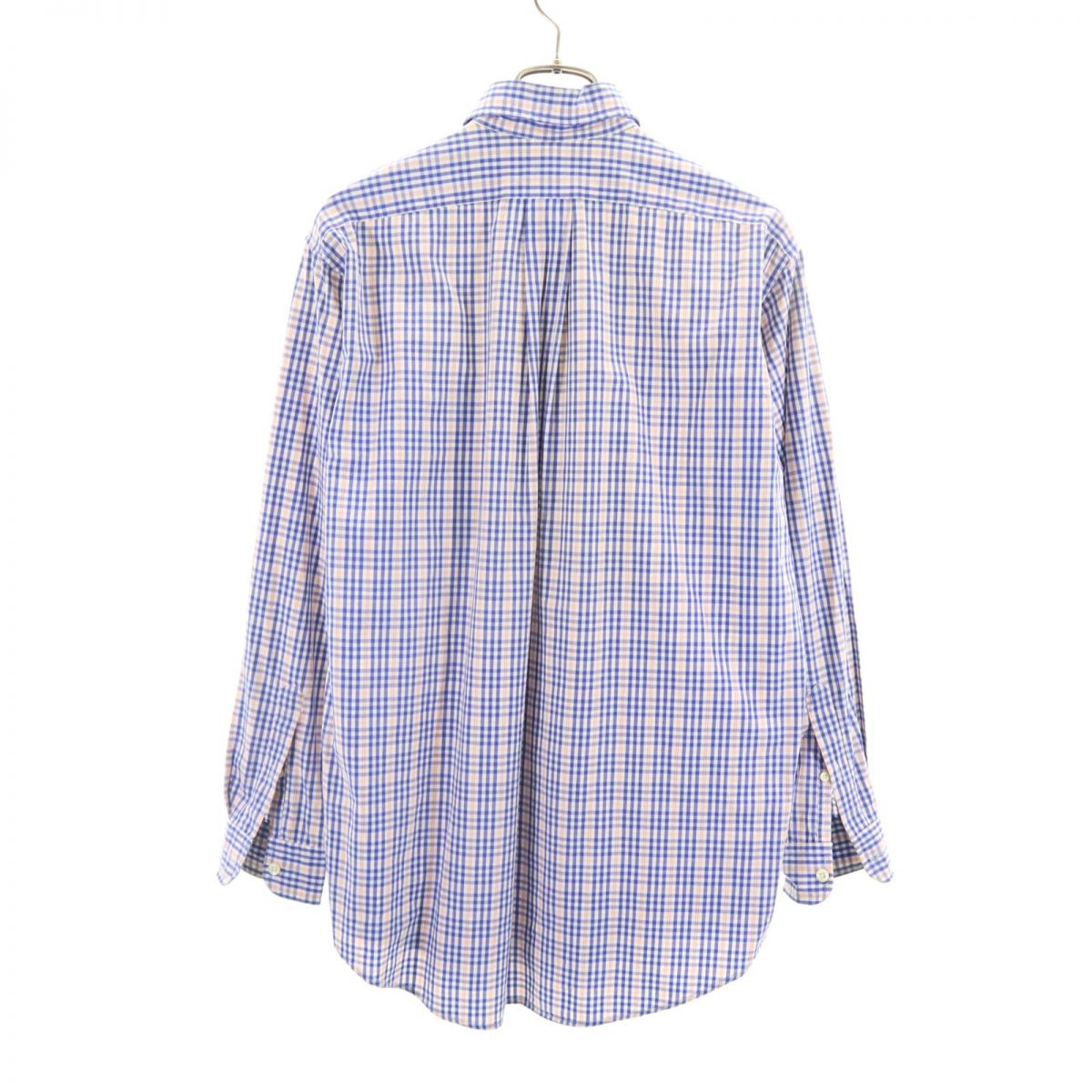 J.CREW ジェイクルー 90s 巨人タグ オールド チェック柄 長袖 ボタンダウンシャツ S ブルー系 メンズ