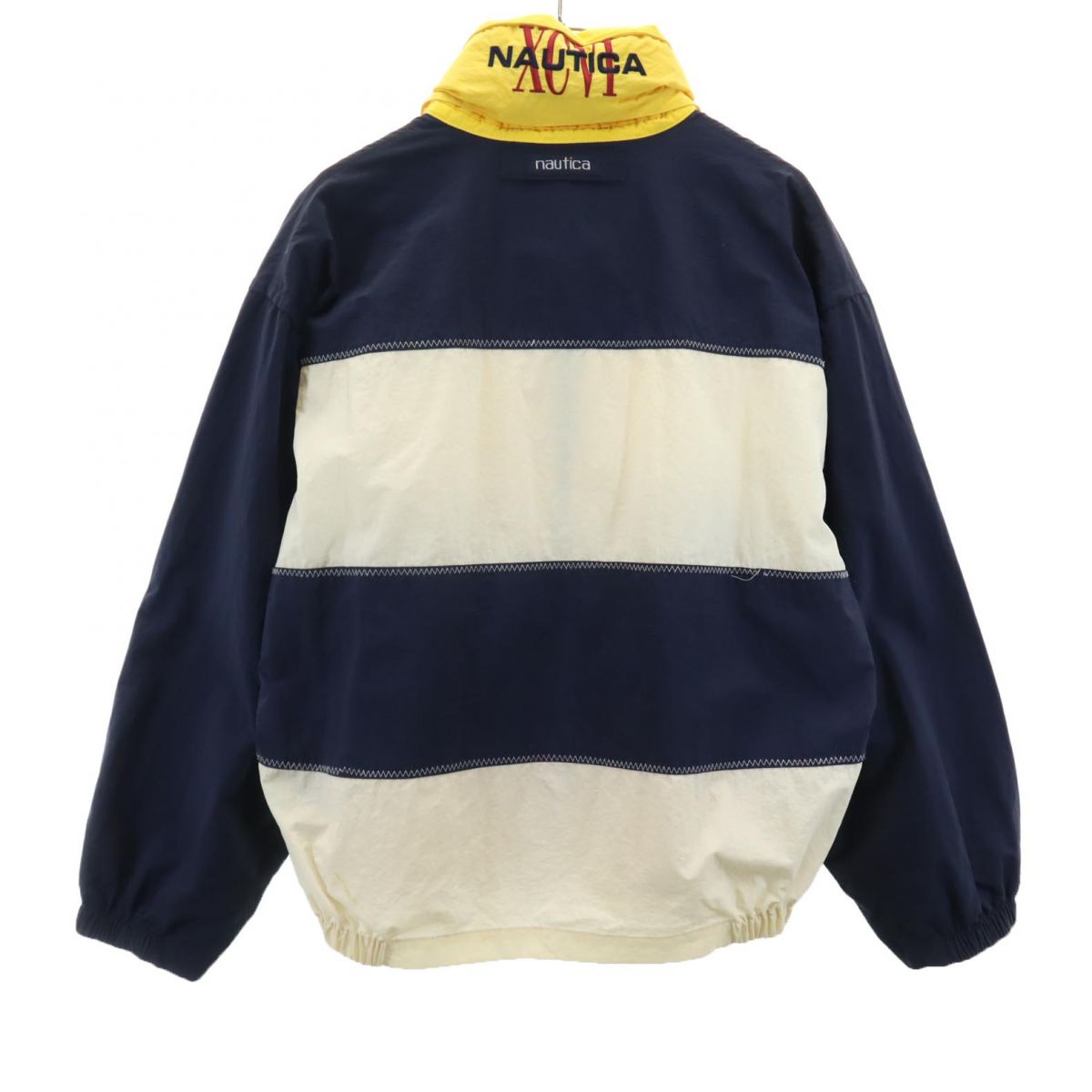 ノーティカ 90s オールド ナイロンジャケット M ネイビー系 NAUTICA フード メンズ