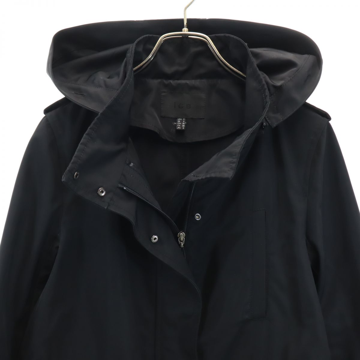 iCB アイシービー ジャケット 9 ブラック フード レディース