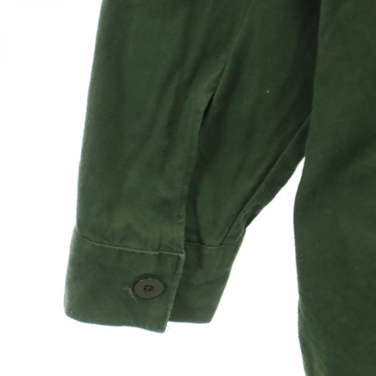 Euro Military ユーロミリタリー ヴィンテージ 長袖 ハーフボタン シャツ カーキ ミリタリー メンズ