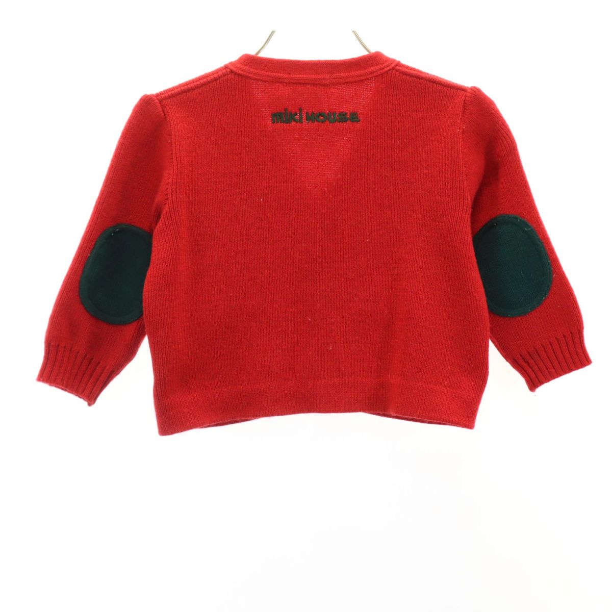 mikihouse ミキハウス 長袖 Vネック ニット カーディガン L レッド 野球 キッズ