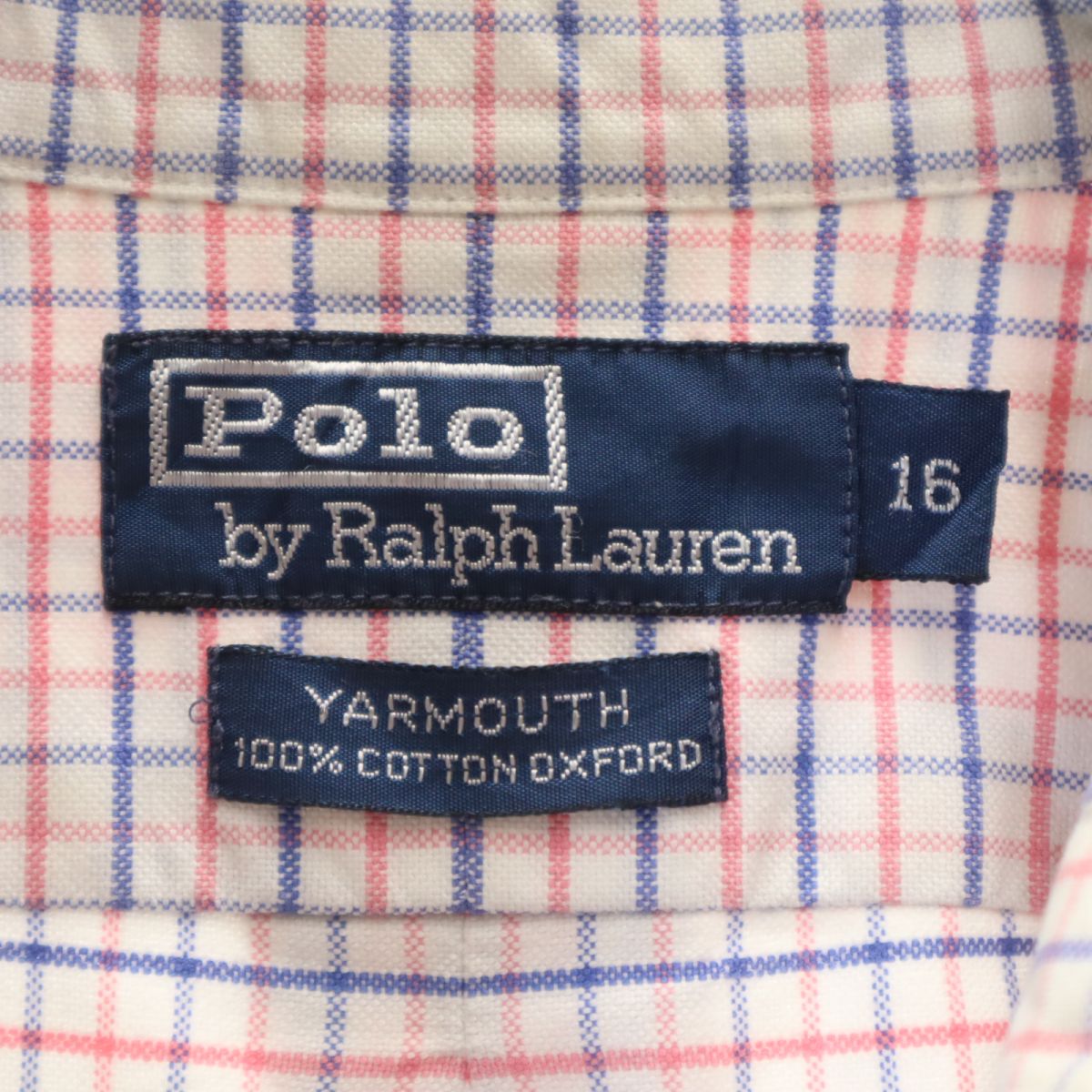 Polo by Ralph Lauren ポロバイラルフローレン チェック柄 長袖 オックスフォード ボタンダウンシャツ 16 キッズ