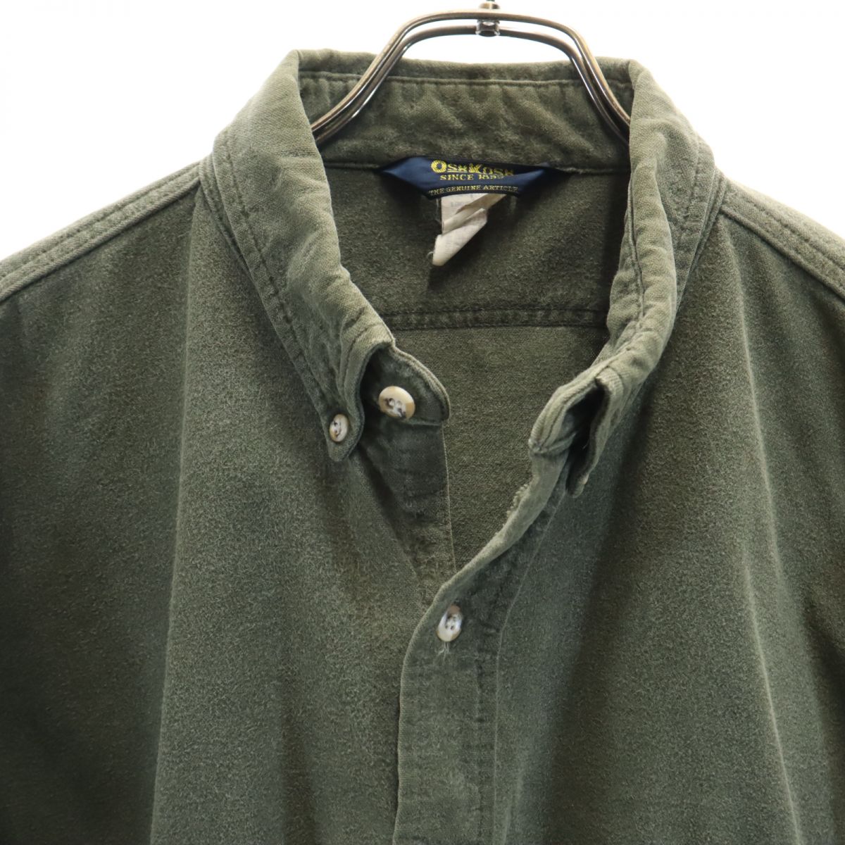 OSHKOSH オシュコシュ 長袖 ボタンダウンシャツ カーキ メンズ